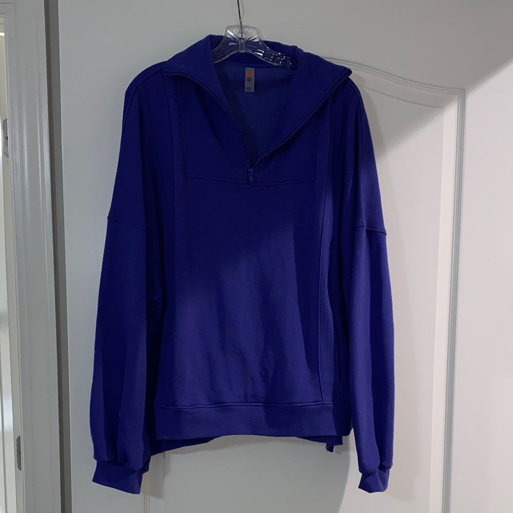 Mono B Royal Blue Quarter-Zip Sweatshirt